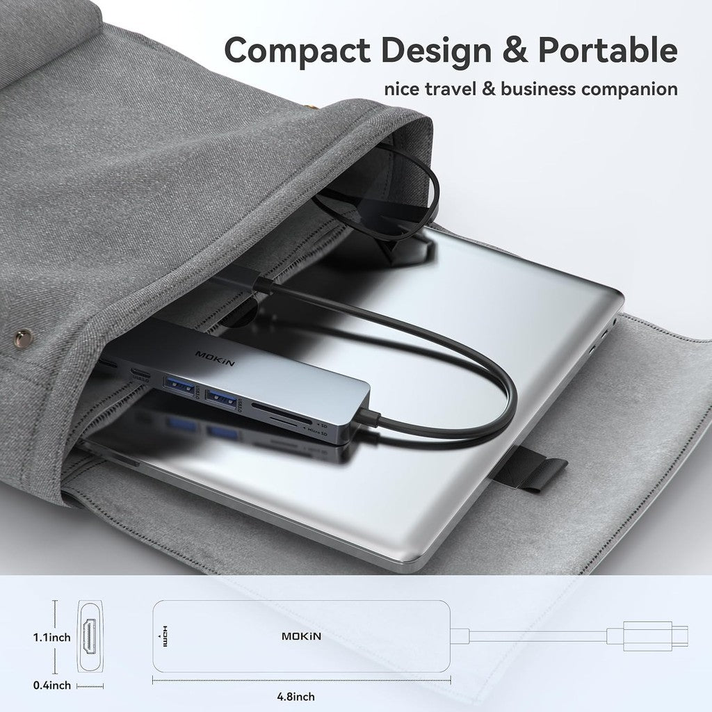 Mokin 7 in 1 USB C Multiport Hub MOUC0119 — detail view