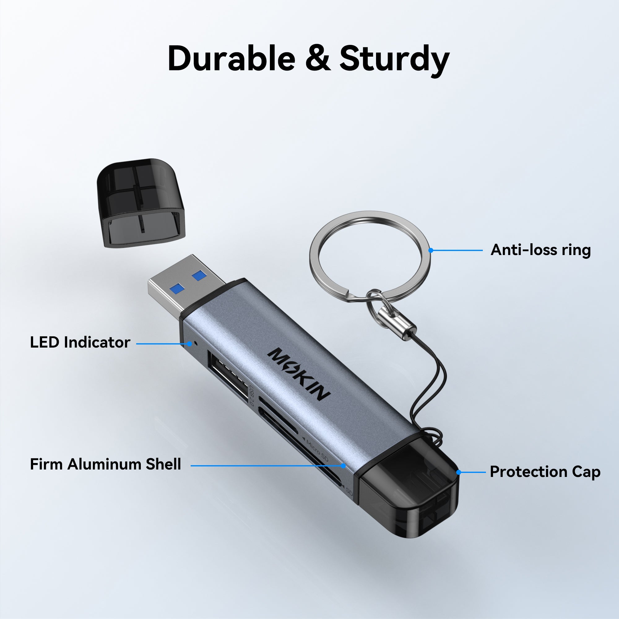 MOKiN 3-in-1 USB OTG Hub for Phone/Laptop, MOCR0301