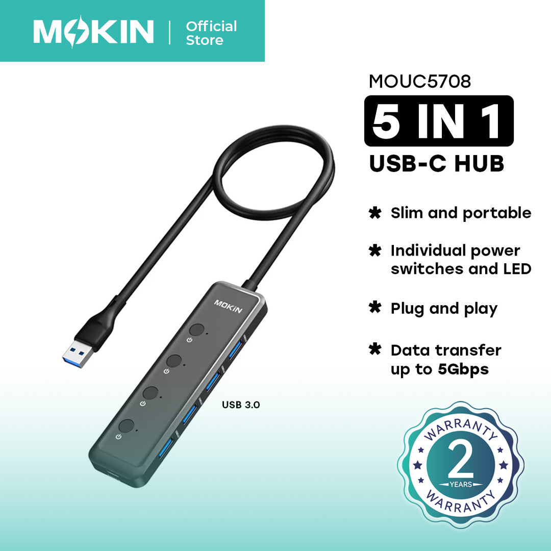 Mokin 5-in-1 USB A Multiport Hub MOUC5708 — view 2