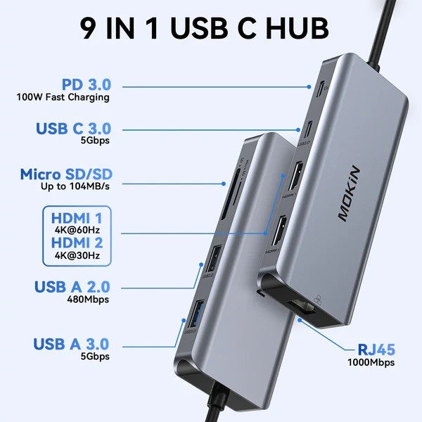 Mokin 9-in-1 USB C Multifunctional Hub MOUC0313 — view 4