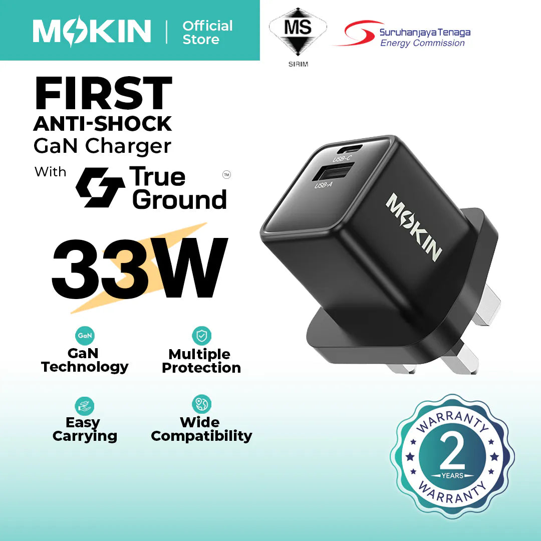 MOKiN 33W PD Wall Charger with TrueGround Anti-Shock Tech — view 2
