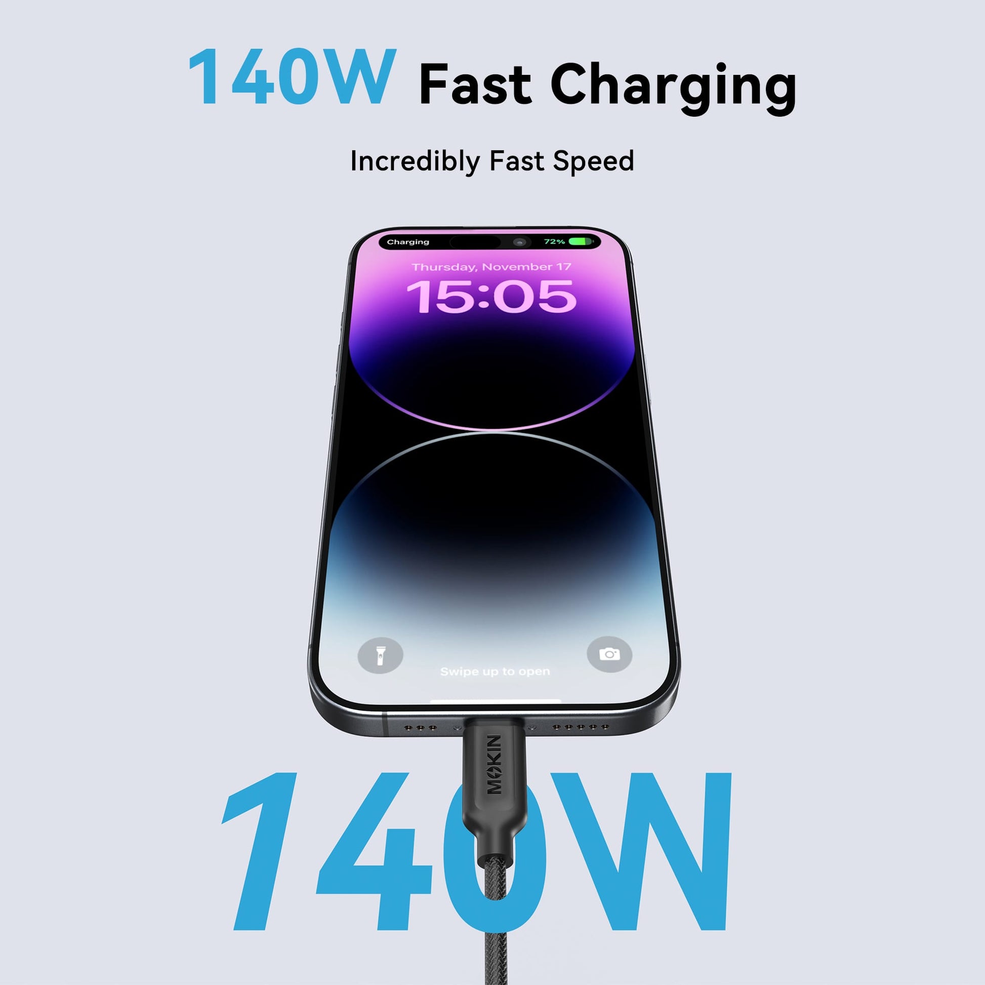 MOKiN 2 in1 140W USB-C to USB-C Fast Dual Charging Cable — view 8