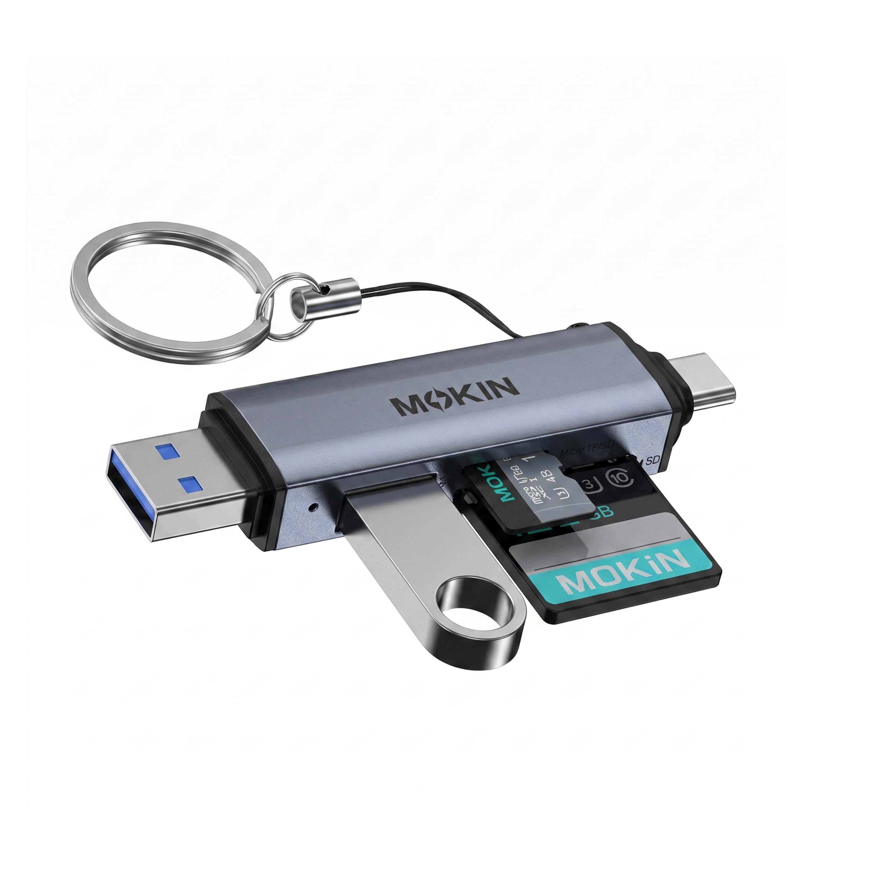 MOKiN 3-in-1 USB OTG Hub for Phone/Laptop, MOCR0301