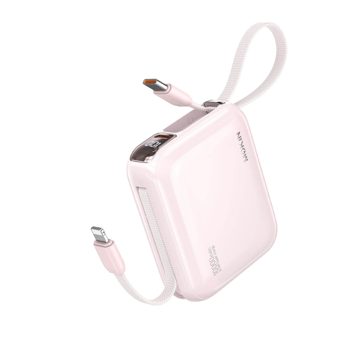 MOKiN 22.5W 10000mAh Fast Charge Power Bank with Bulit-in USB C & Lightning Cable