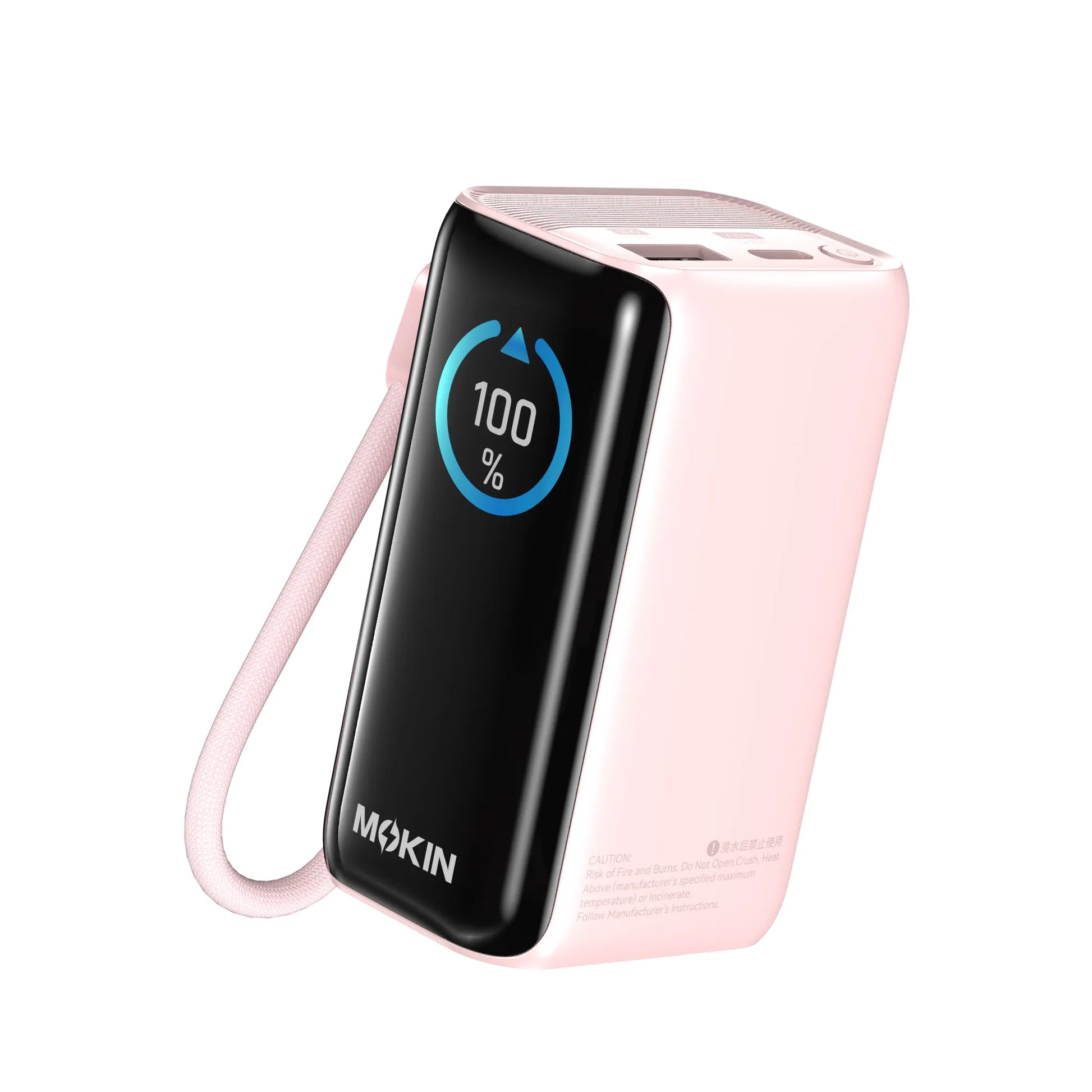 MOKiN 45W 10000mAh CCC Mini Power Bank - build in USB C cable and Smart Display — view 2