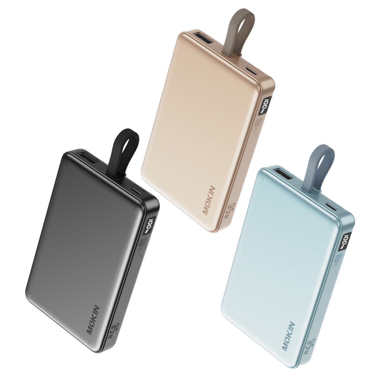 MOKiN 35W 10000mAh Power Bank with build in USB C Cable — main product view